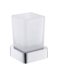 Portabicchieri SOLO in ottone cromato e vetro 7,5 x10,1 x9,1 cm