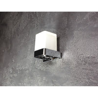 Portabicchieri SOLO in ottone cromato e vetro 7,5 x10,1 x9,1 cm