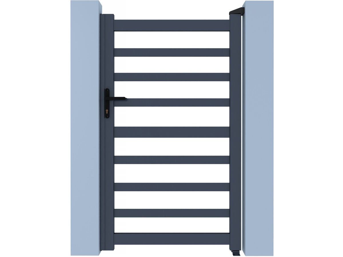 Cancello in alluminio traforato "Marius" - 100 x 140 cm - Grigio