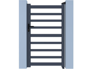 Cancello in alluminio traforato "Marius" - 100 x 140 cm - Grigio