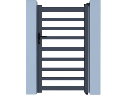 Cancello in alluminio traforato "Marius" - 100 x 140 cm - Grigio