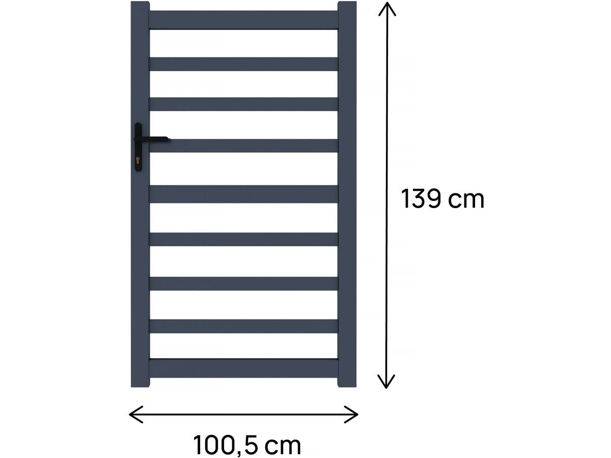 Cancello in alluminio traforato "Marius" - 100 x 140 cm - Grigio