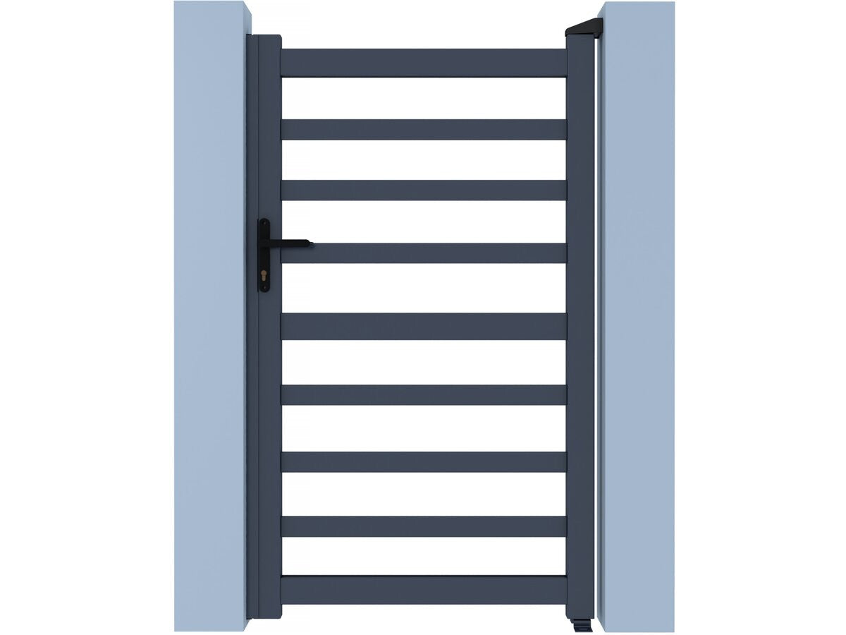 Cancello in alluminio traforato "Marius" - 100 x 120 cm - Grigio