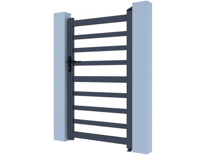 Cancello in alluminio traforato "Marius" - 100 x 120 cm - Grigio