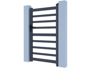 Cancello in alluminio traforato "Marius" - 100 x 140 cm - Grigio