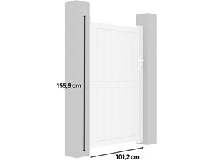 Cancello in alluminio "Lola" - 101.2 x 155.9 cm - Bianco