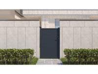 Cancello in alluminio "Marc" - 101,2 x 155,9 cm - Grigio