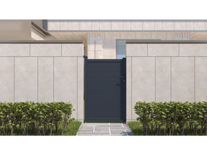 Cancello in alluminio "Marc" - 101,2 x 155,9 cm - Grigio