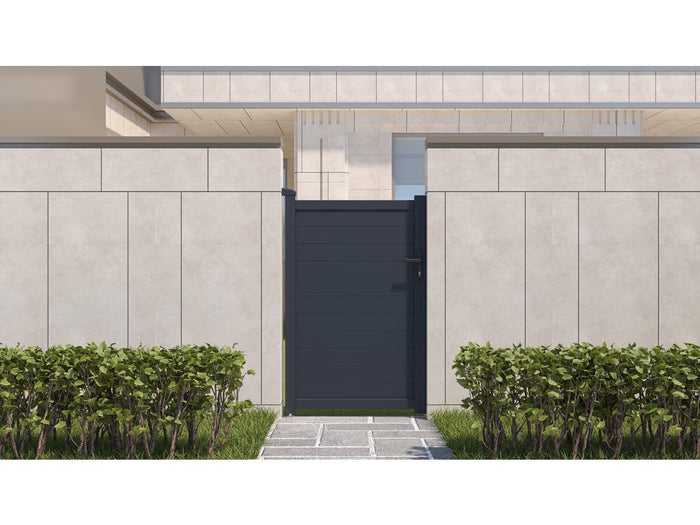 Cancello in alluminio "Marc" - 101,2 x 155,9 cm - Grigio