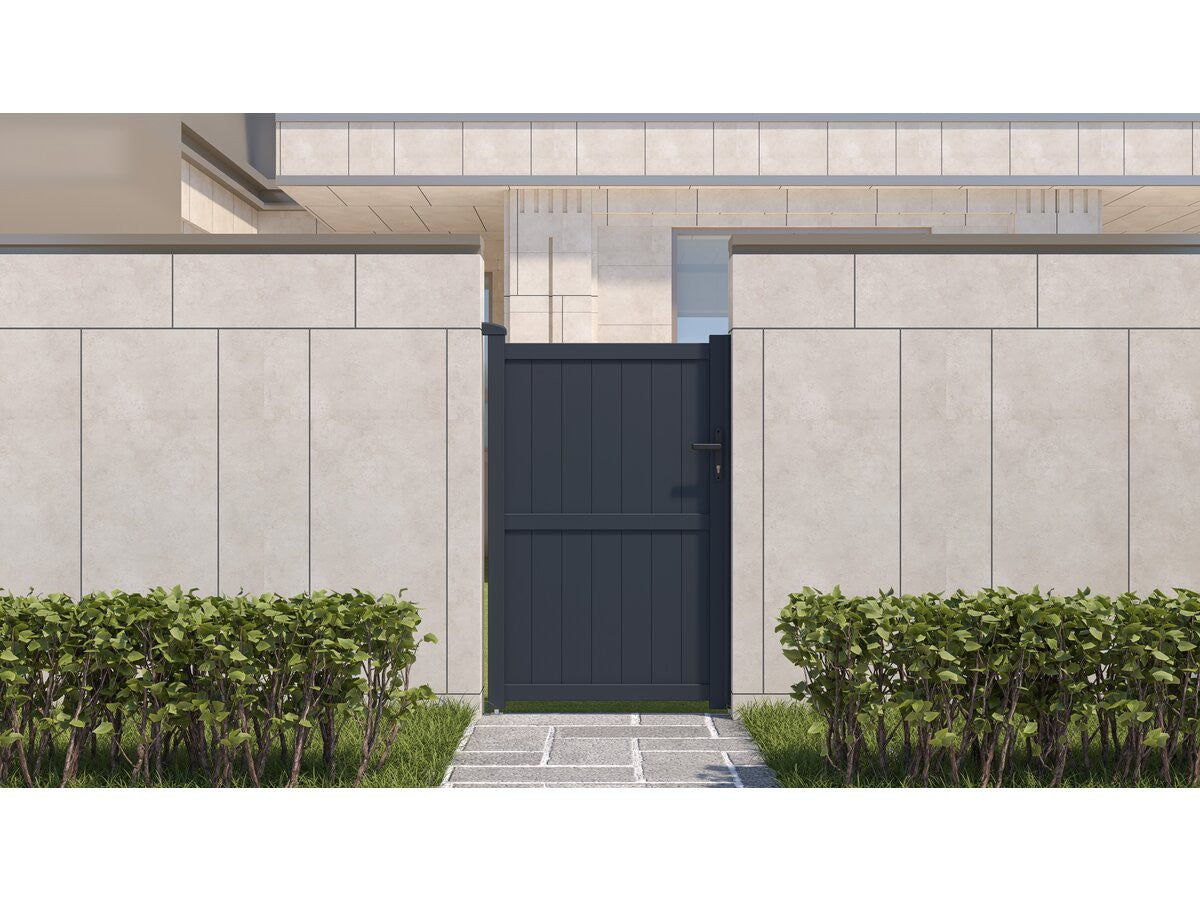 Cancello in alluminio "Maurice" - 101.2 x 155.9 cm - Grigio