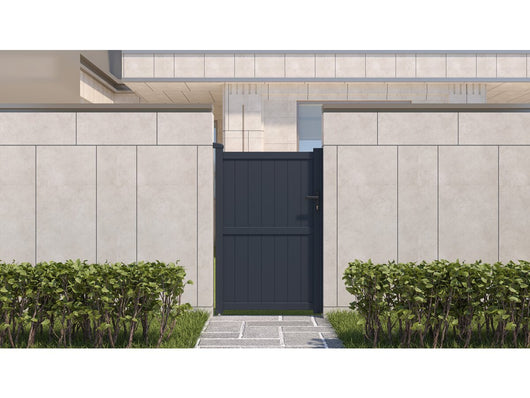 Cancello in alluminio "Maurice" - 101.2 x 155.9 cm - Grigio