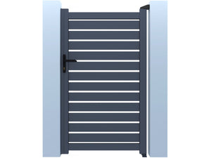 Cancello semiaperto "Matthieu" in alluminio - 100 x 180 cm - Grigio