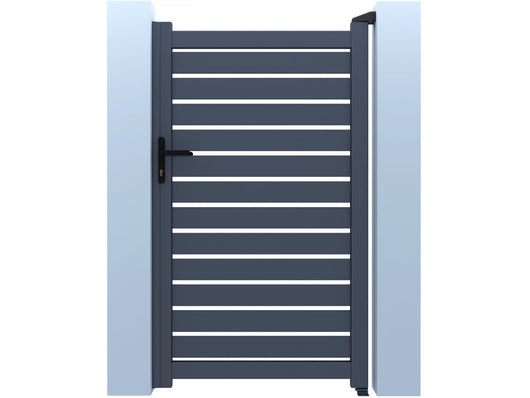 Cancello semiaperto "Matthieu" in alluminio - 100 x 180 cm - Grigio