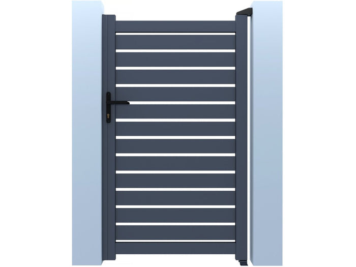 Cancello semiaperto "Matthieu" in alluminio - 100 x 180 cm - Grigio