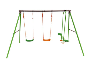 Altalena in acciaio "Leo" - triplo  - 1.96m