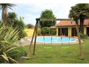 Altalena in legno "Eden" - Con 2 altalene