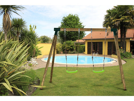 Altalena in legno "Eden" - Con 2 altalene