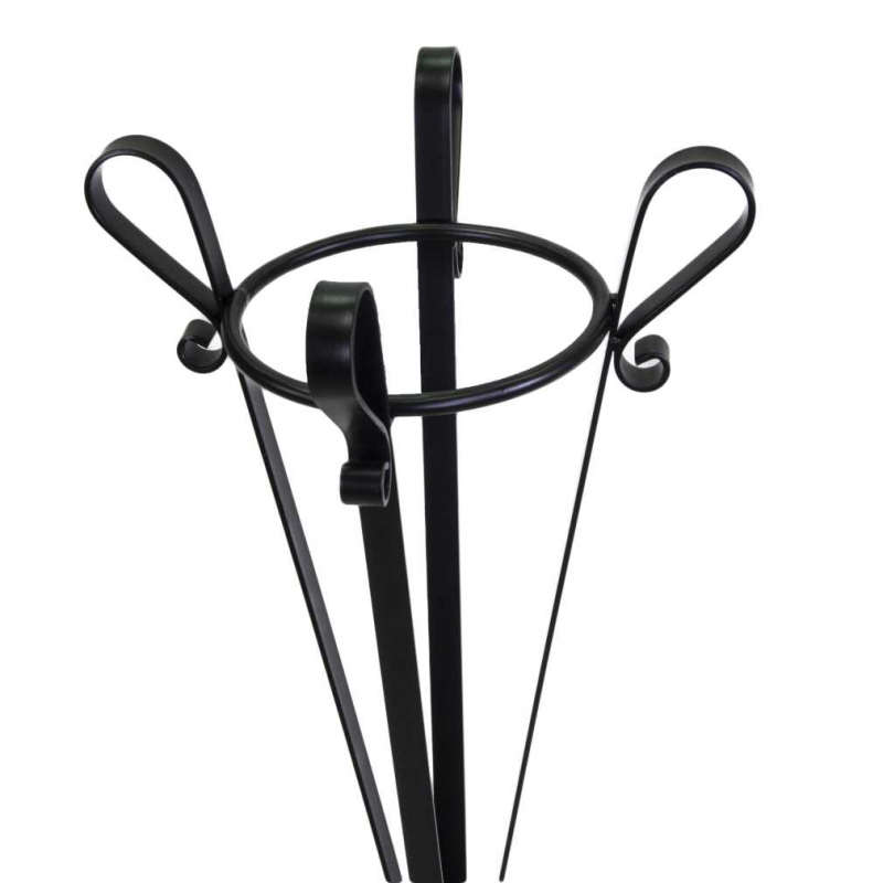 Posacenere a stelo metallo nero cm 34x34h116 da esterno