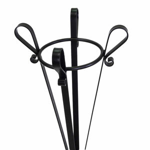 Posacenere a stelo metallo nero cm 34x34h116 da esterno