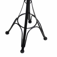 Posacenere a stelo metallo nero cm 34x34h116 da esterno