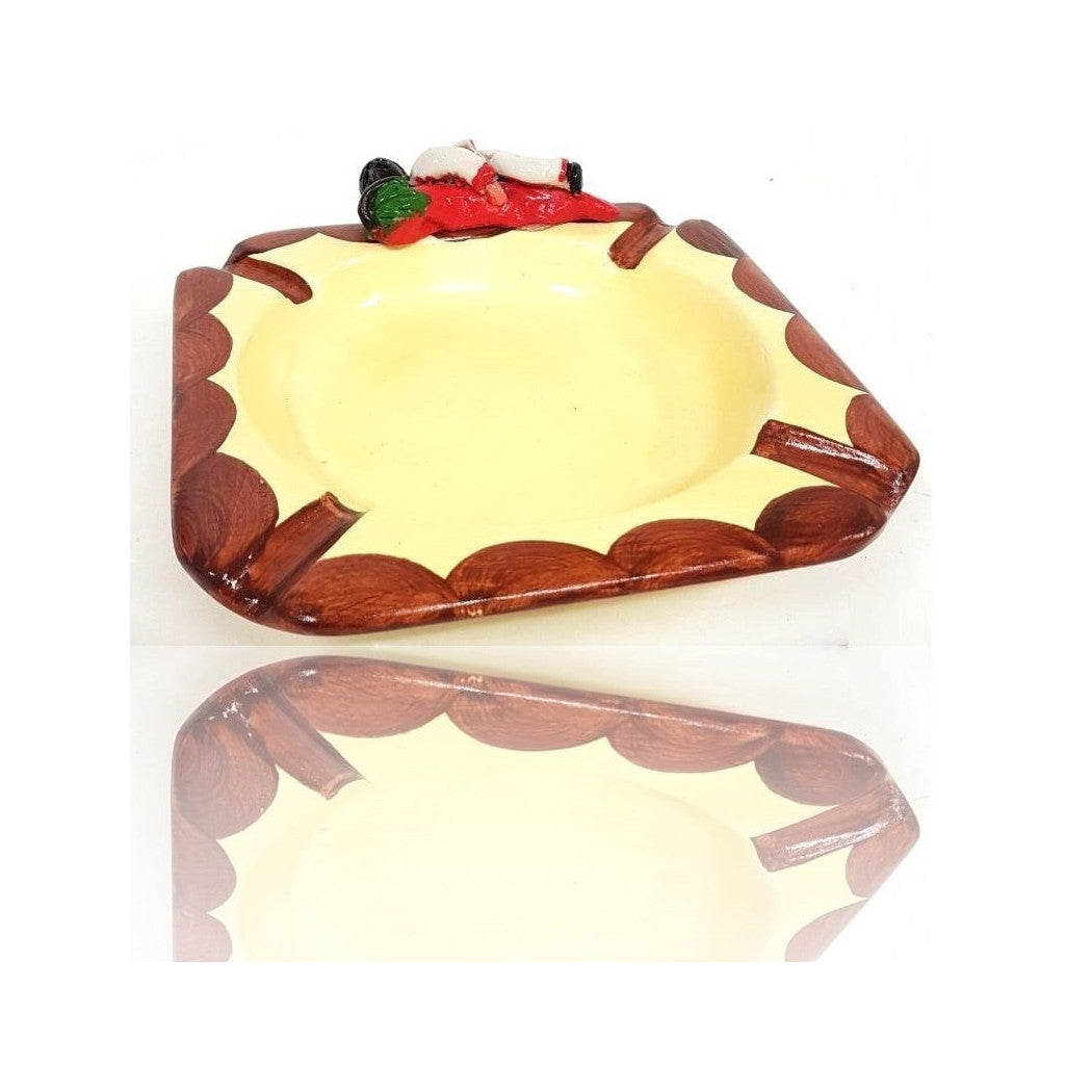 Trade Shop - Posacenere Elemento Decorativo Casa Pulcinella Portafortuna Terracotta -