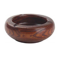 Trade Shop - Posacenere In Legno 12.5cm Con Venature Legno Corteccia Tronco Orientale Df61858 -