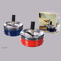 Trade Shop - Posacenere Posa Cenere In Metallo A Scatto Pressione Chiusura Chiuso Portacenere -