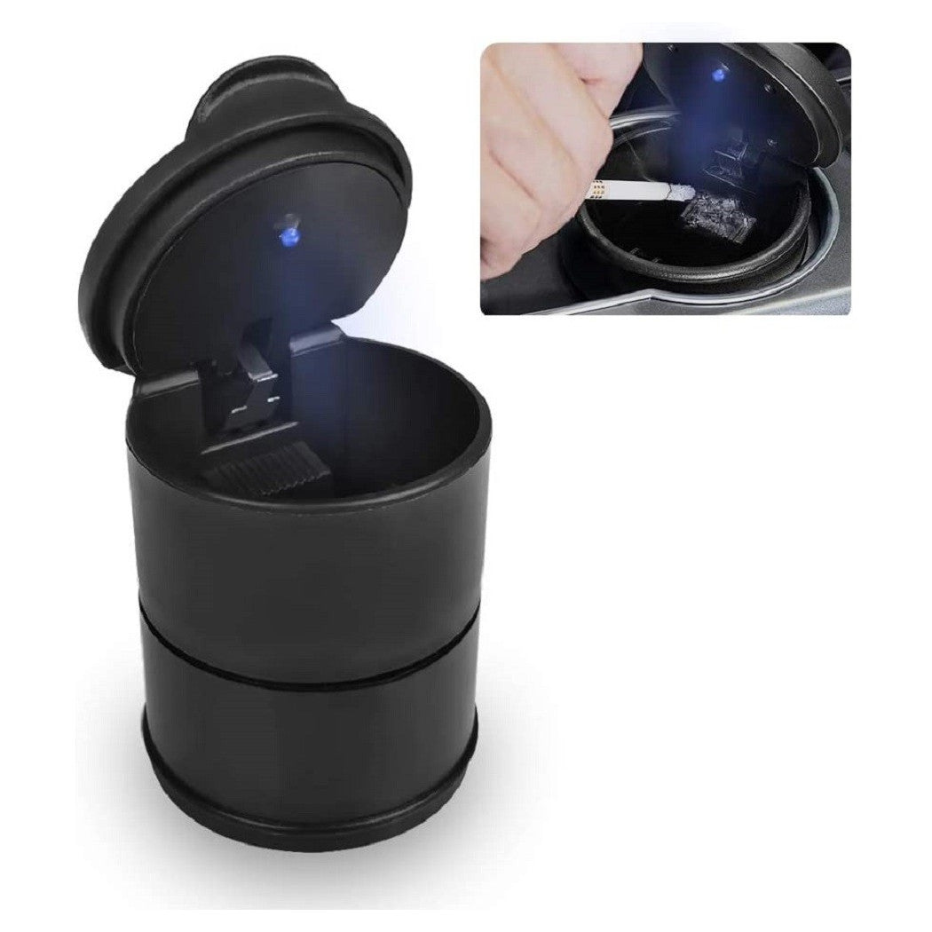 Trade Shop - Posacenere Universale Per Auto Led Luce Portatile Antivento Plastica Antiodore -