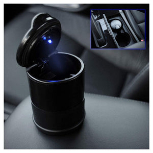 Trade Shop - Posacenere Universale Per Auto Led Luce Portatile Antivento Plastica Antiodore -