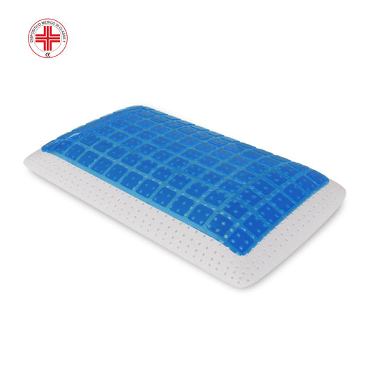 Cuscino in memory foam con Gel - Termoregolatore e Anti-Sudore - Poseidone - 72x42x12cm