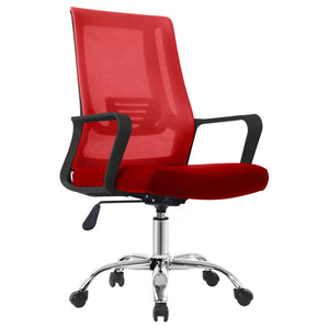 Potrona Ufficio Preston Rossa/nera 57 5x59 5x98-108cm