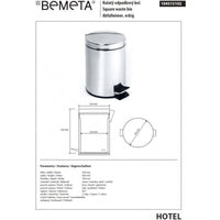 Pattumiera da cucina in acciaio HOTEL ø 35 cm / 40 L