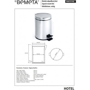 Pattumiera da cucina in acciaio HOTEL ø 35 cm / 40 L