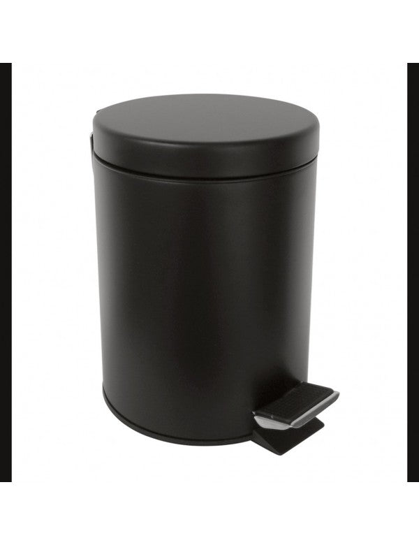 Pattumiera doccia DARK soft close in acciaio nero / 3L