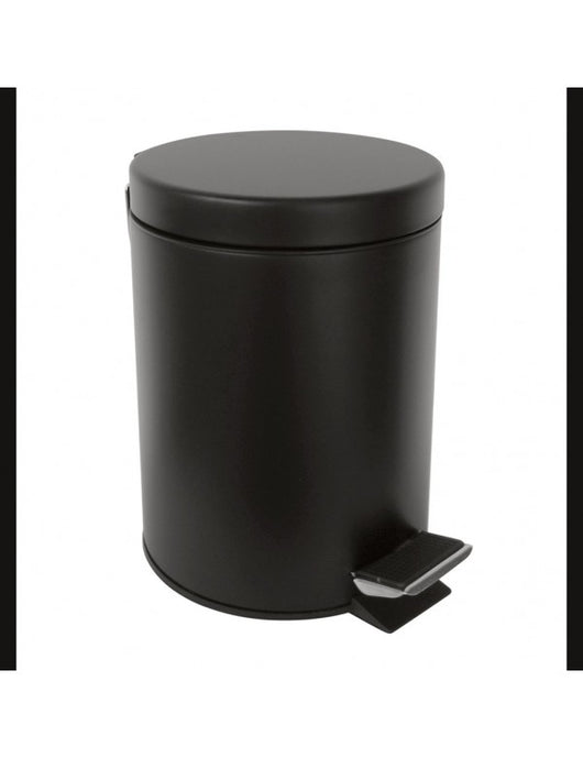 Pattumiera doccia DARK soft close in acciaio nero / 3L