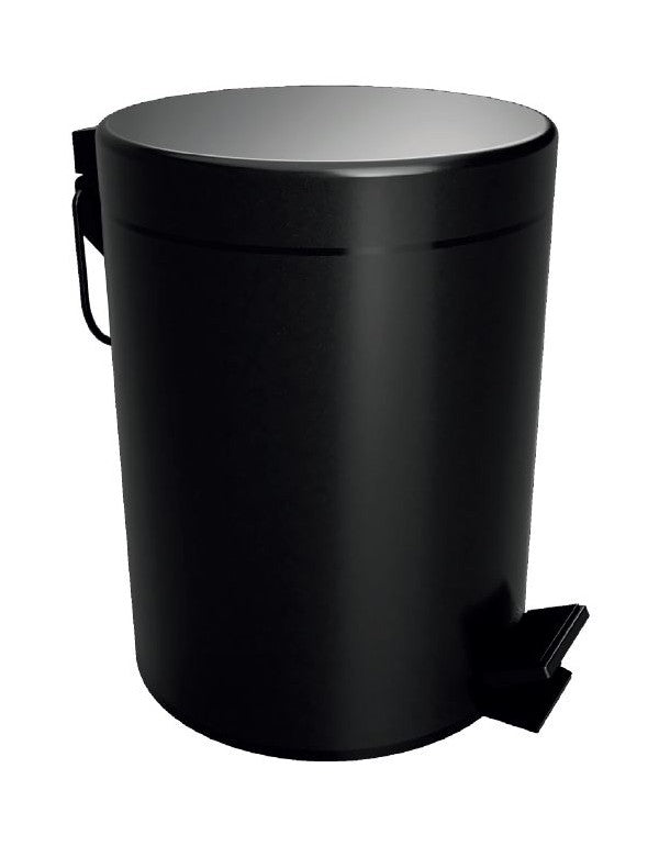 DARK pattumiera doccia soft close in ottone nero / 5L