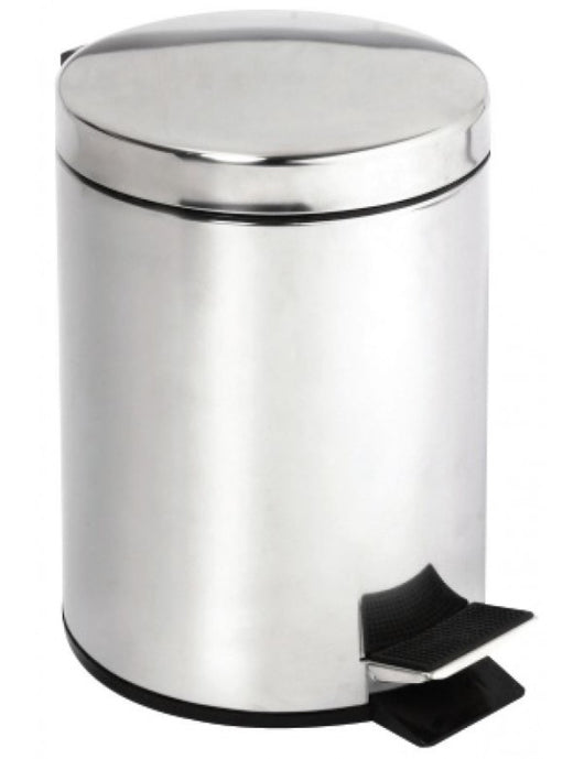 HOTEL pattumiera doccia in acciaio spazzolato / 3L