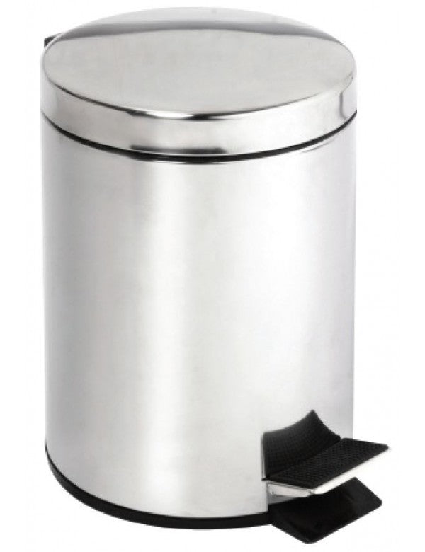 HOTEL pattumiera doccia in acciaio spazzolato / 3L