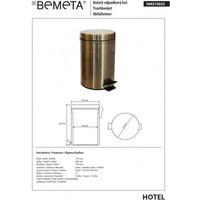 HOTEL pattumiera doccia in acciaio lucido / 3L