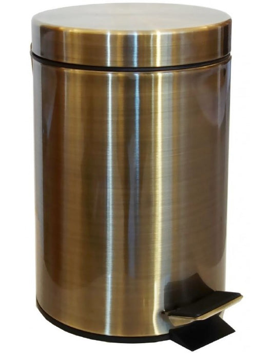 HOTEL pattumiera doccia in acciaio bronzato / 3L