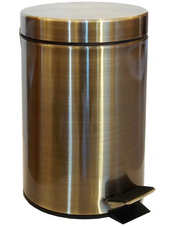 HOTEL pattumiera doccia in acciaio bronzato / 3L