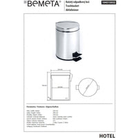 Pattumiera doccia HOTEL in acciaio lucido ø 25 cm / 12 L