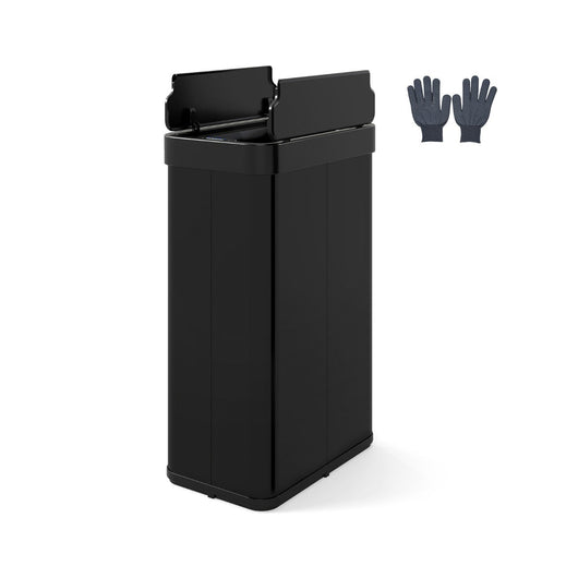 Pattumiera automatica da 60 litri 40 x 26,5 x 76,5 cm sensore di movimento chiusura ammortizzata design moderno acciaio inox nero 20_0019114