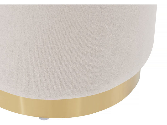 Pouf di velluto "Lorraine" - Beige
