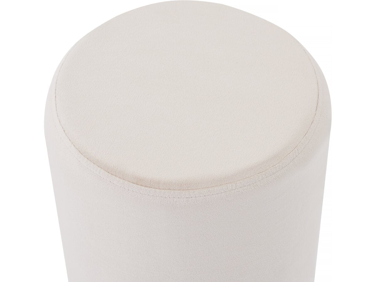 Pouf di velluto "Lorraine" - Beige