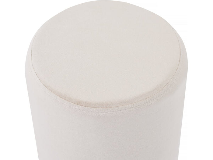 Pouf di velluto "Lorraine" - Beige
