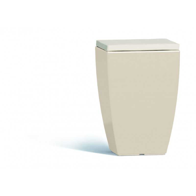 Pouf Comfy Fine Bianco in Polimero Monacis - Cm 33X33X55 H