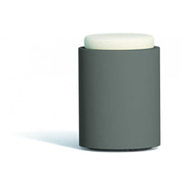 Pouf Comfy Round Grigio in Polimero Monacis - Ø 40 Cm - 54 H