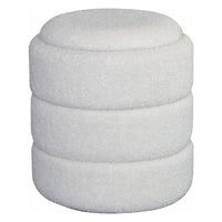 Pouf Contenitore Chubby In Tessuto Bucle Beige Dimensione 35x35x40cm