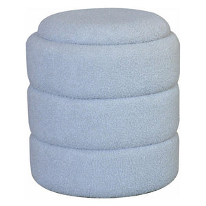 Pouf Contenitore Chubby In Tessuto Bucle Grigio Dimensione 35x35x40cm